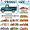 Interchangeable Welcome Sign Summer Truck Decor Seasonal Door Signs with 12 Holiday Icons (Blue)